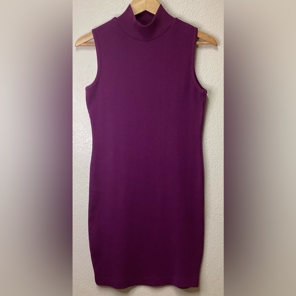 The Limited sleeveless ribbed mock turtleneck